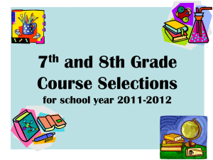 8th Grade courses affect 9th grade choices