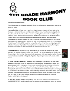 6th grade harmony book club - Loudoun County Public Schools