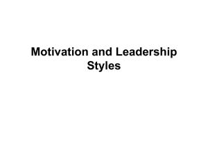 Motivation and Leadership Styles