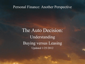 Auto Decisions - Personal Finance