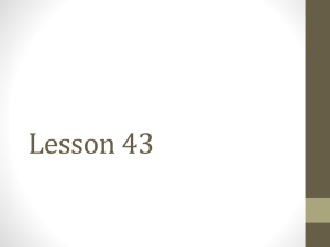 Lesson 43 PowerPoint