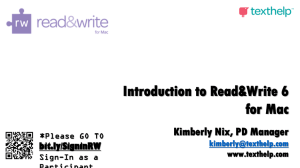 Introduction to Read&Write 6 for Mac