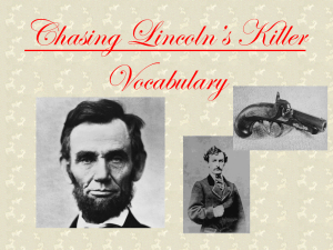 Vocab for Chasing Lincoln's Killer
