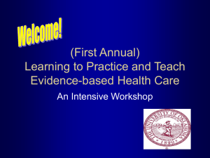 Learning to Practice and Teach Evidence