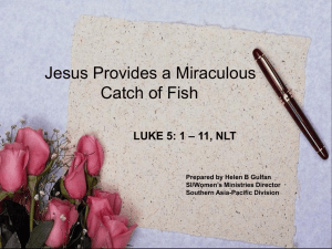 LUKE 5:1-11, NLT - Adventist Women's Ministries