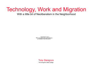Technology, Work, Migration, and Movements