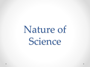 Nature of Science - Colorado Springs School District 11