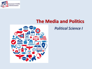 The Media and Politics Political Science I
