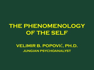 THE PHENOMENOLOGY OF THE SELF