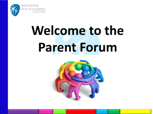 Parent Forum Group Presentation 06-10-15