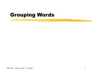Lecture 29: Grouping Words