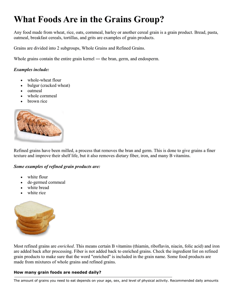 What counts as an ounce equivalent of grains?