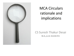MCA Circulars rationale and impications