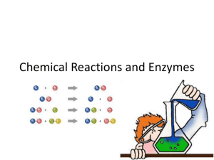 Chemical Reactions and Enzymes and VLab - Milton