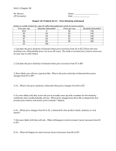 Unit 2, Chapter 20 Mr. Maurer Name: AP Economics Date: Chapter