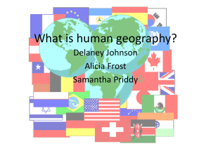 What is human geography?