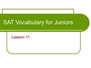 SAT Vocabulary 11 sat_lesson_eleven