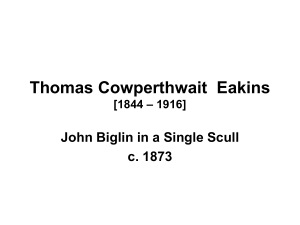 Thomas Eakins John Biglin in a Single Scull