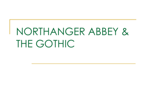 northanger abbey & the gothic
