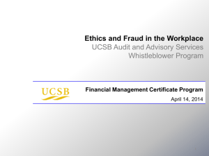 Ethics and Fraud Training - Business & Financial Services
