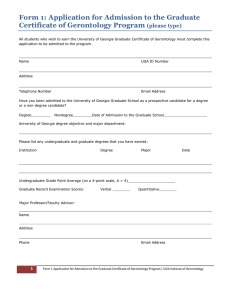 Form 1: Application to the Certificate Program
