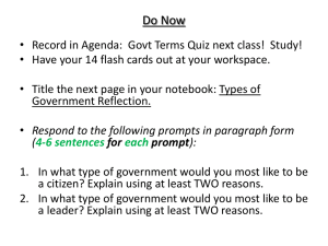 Preamble and Purposes of United States Govt ppt