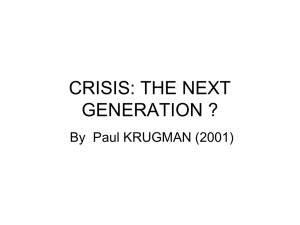 CRISIS: THE NEXT GENERATION ?