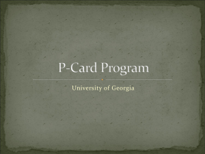 P-Card Changes - University of Georgia