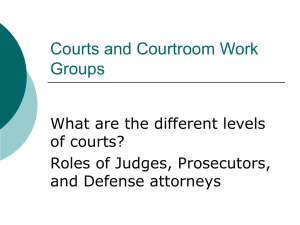 Courts and Courtroom Work Groups