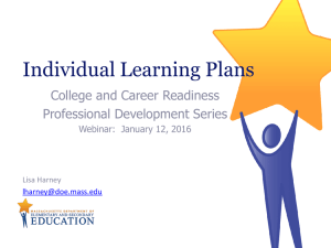 Individual Learning Plans Webinar
