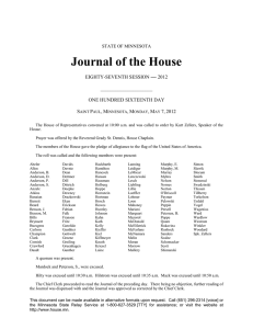 Journal of the House