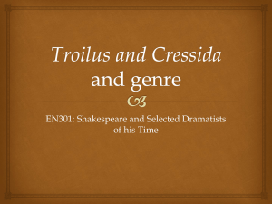 Troilus and Cressida and genre