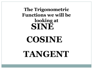 Right triangle Trigonometry