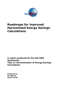 2. Harmonisation of energy savings calculations in Europe