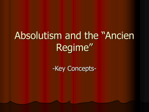 Absolutism and the “Ancien Regime”