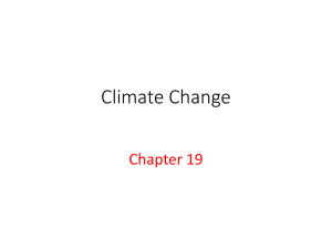 NOTES - Climate Change - Detailed - Chp 19