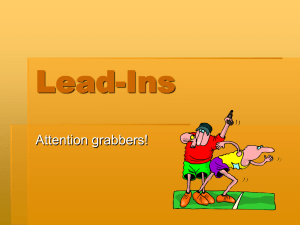 Lead-Ins