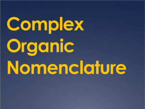 Organic Nomenclature Activity