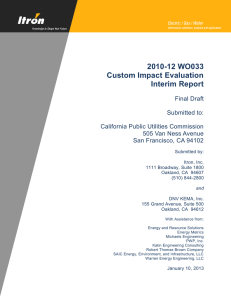2010-12 WO033 Custom Impact Evaluation Interim Report