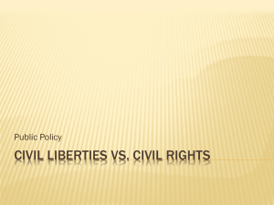 Civil Liberties vs. Civil Rights