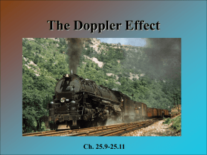 The Doppler Effect Ch. 25.9