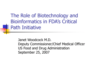 FDA's Critical Path Initiative: Progress to Date and - IEEE-USA