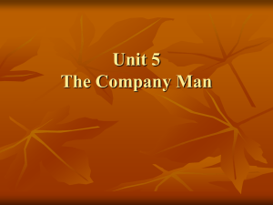 Unit 5 The Company Man