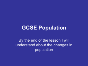 GCSE Population Change