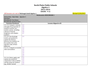 Algebra 1 - North Platte Public Schools