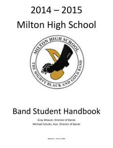 2009-2010 - Milton High School Mighty Black & Gold Band