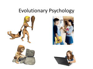 Examine one evolutionary explanation of behavior