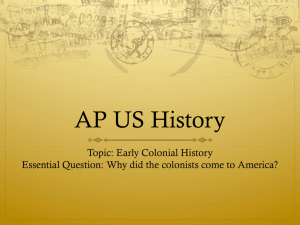 AP US Lecture 1 Early Colonial Modified