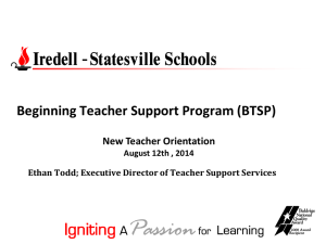 Beginning Teacher Support Program Presentation