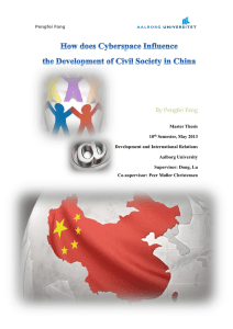 Cyberspace and China's civil society